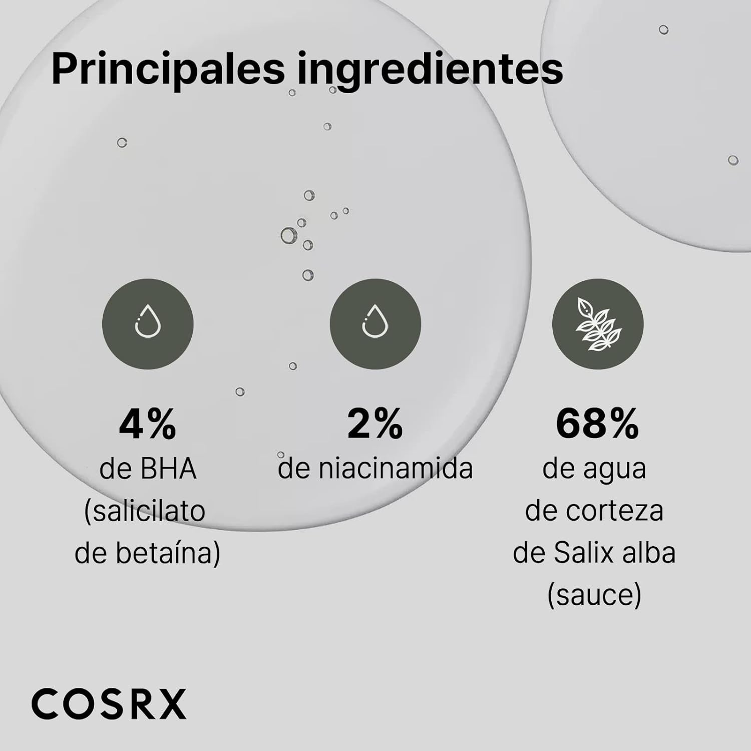 COSRX 100Ml Líquido Para Puntos Negros BHA 4%, Los Poros Congestionados Desaparecen, Salicilato De Betaína, Hipoalergénico, Testado Por Dermatólogos, SIN Crueldad, SIN Parabenos, SIN Sulfatos