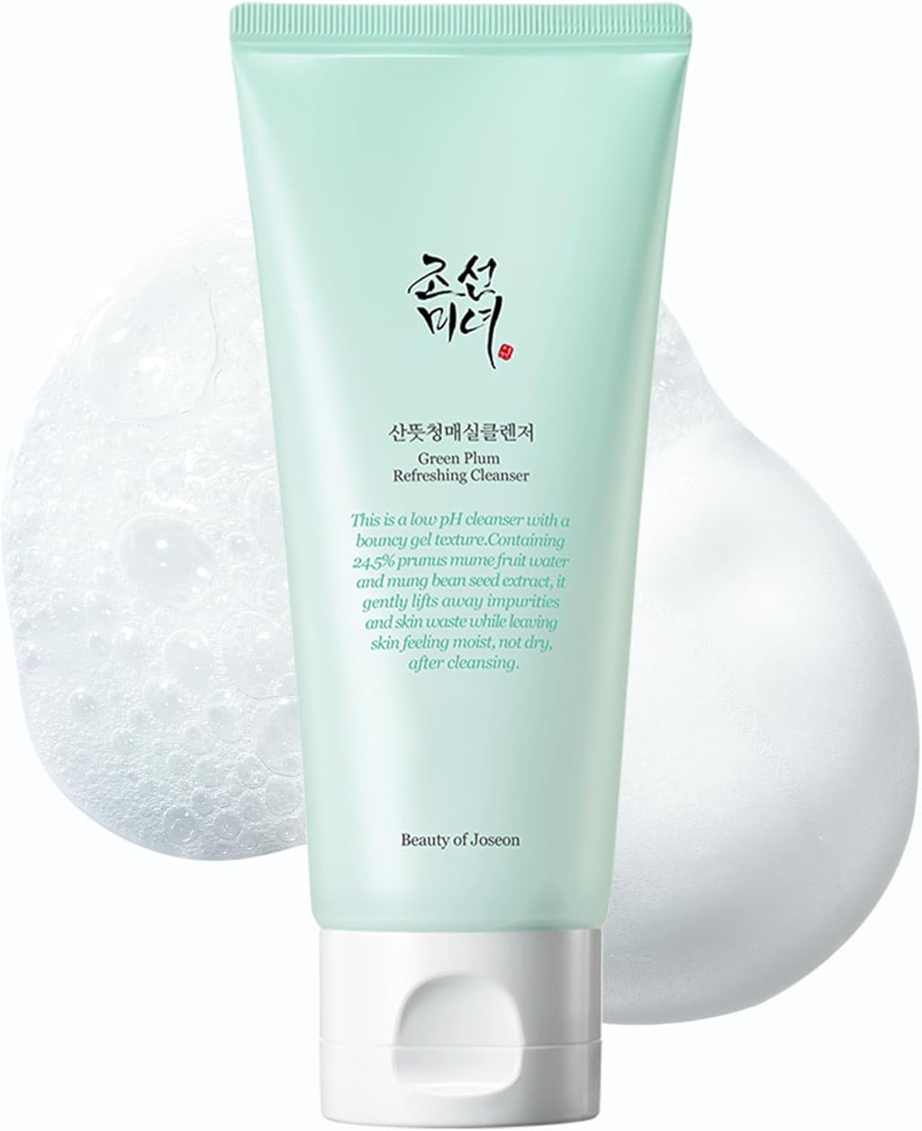 Beauty of Joseon Gel Limpiador Refrescante Green Plum. Limpieza Profunda De Poros, Limpiador Facial Para El Acné, Eliminador De Puntos Negros Para Todo Tipo De Piel. 100 Ml, 3.38 Onzas Líquidas.