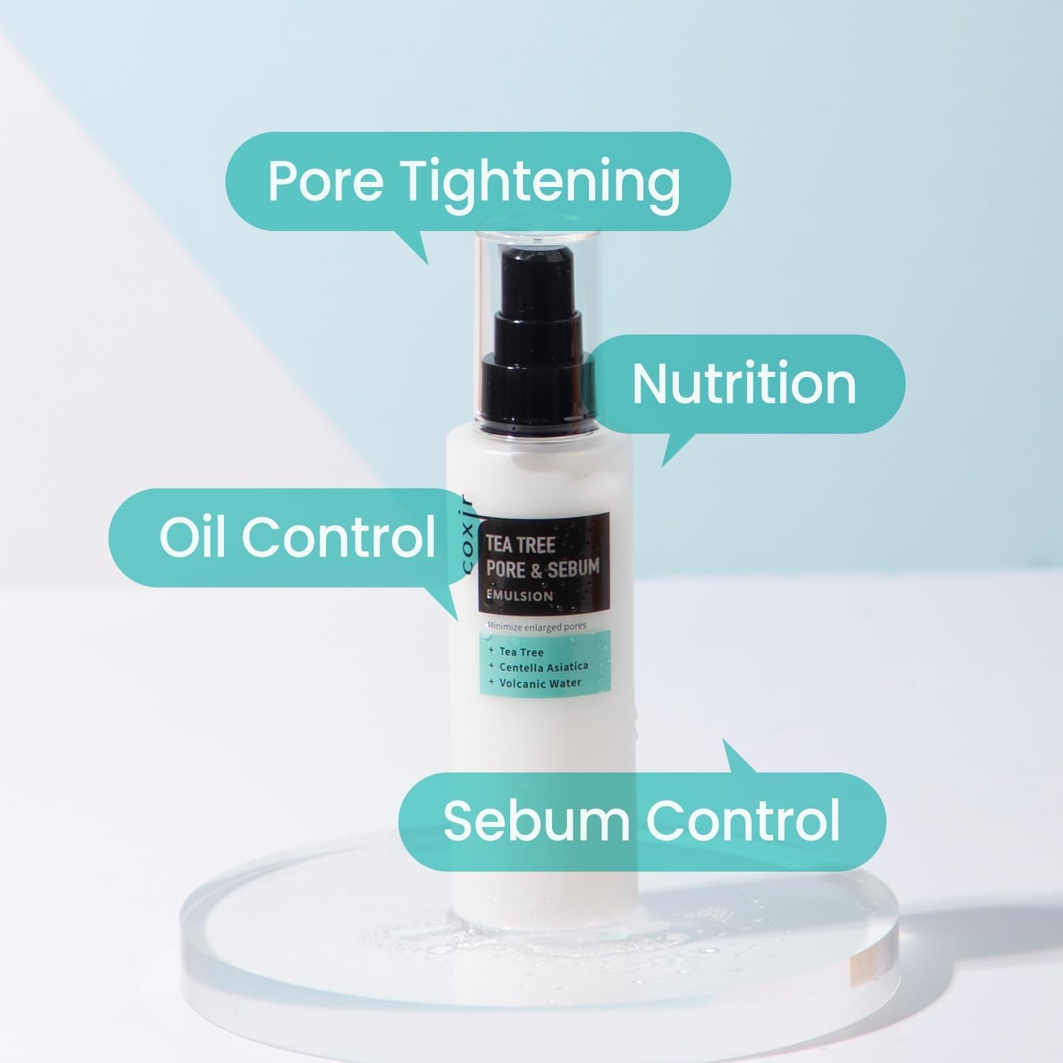 Coxir Tea Tree Pore&Sebum Emulsion, Emulsión 1 Unidad 100 Ml