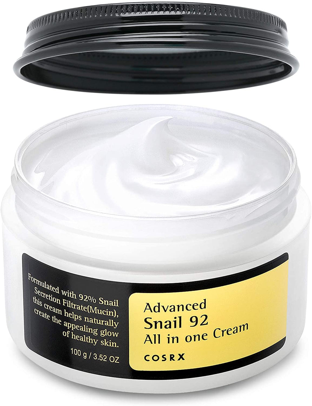 COSRX Advanced Snail 92 All in One Cream, 100G, anti Manchas Y Antiarrugas, Crema Hidratante De Dia Y Noche