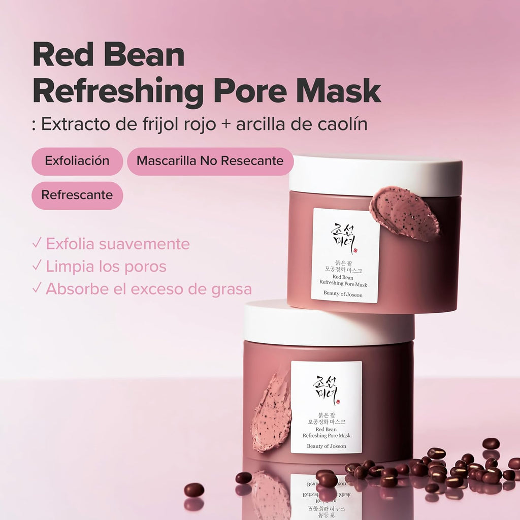 Beauty of Joseon Mascarilla Refrescante De Poros Con Frijoles Rojos, Crema De Barro, Hidratante, Exfoliante Limpiador De Poros, 140 Ml, 4.73 Onzas Líquidas