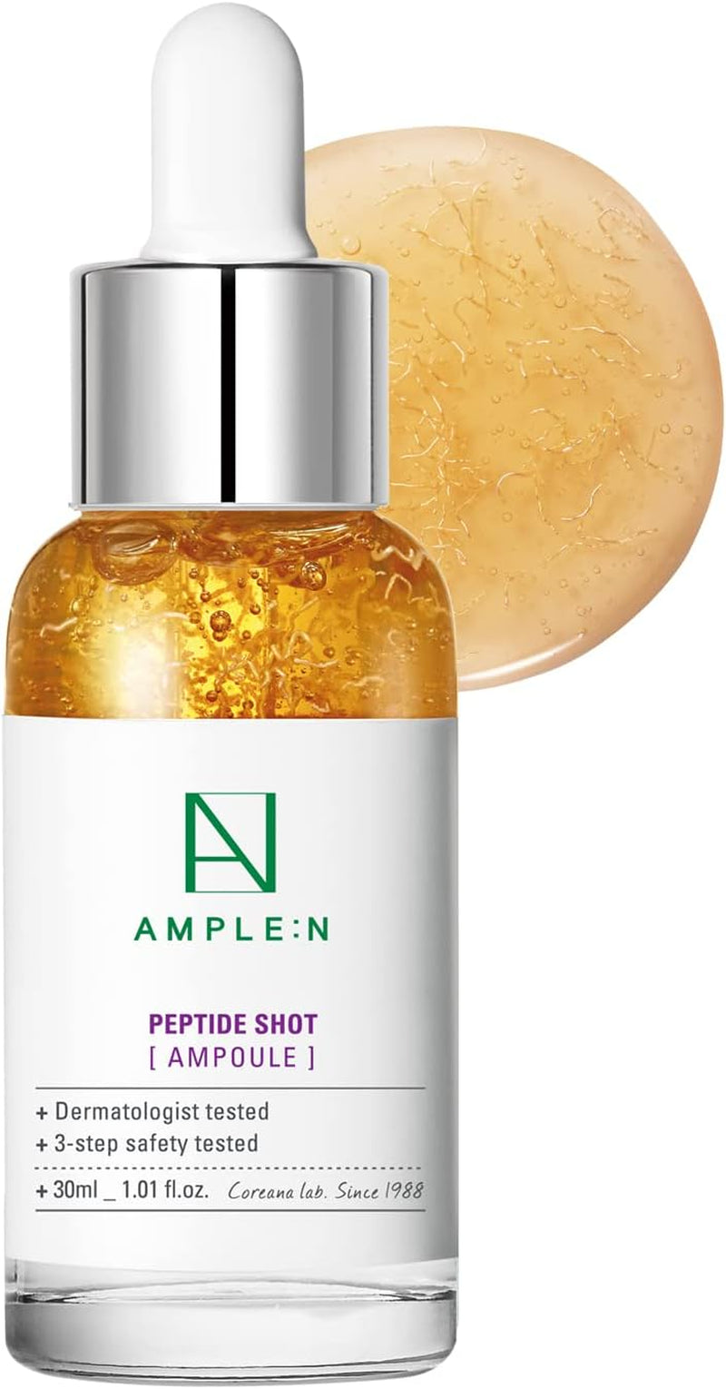 AMPLE:N Ampolla De Inyección De Péptidos 1.01 Fl.Oz.(30 Ml)-Suero Reafirmante Facial Antiarrugas Y Antienvejecimiento Definitivo, Potenciador De Tri-Péptidos, Cuidado De La Piel Rejuvenecedor