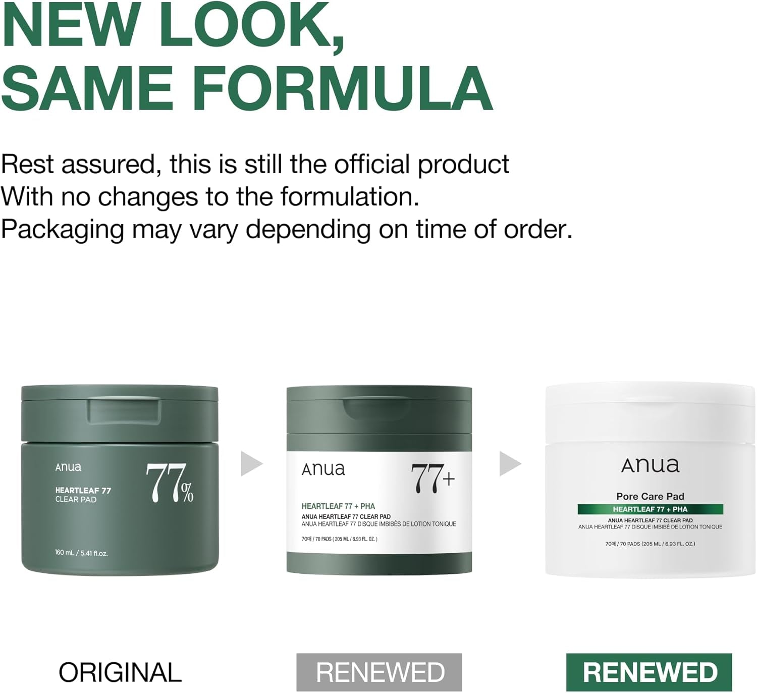 ANUA Disco Tónico Heartleaf 77, Discos Exfoliantes Suaves Para Piel De Cristal, Cuidado Hidratante De Los Poros Para Piel Sensible, 70 Discos Blanco