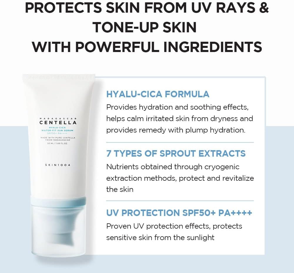 Madagascar Centella Hyalu-Cica Water-Fit Sun Serum Set (2 Piezas)