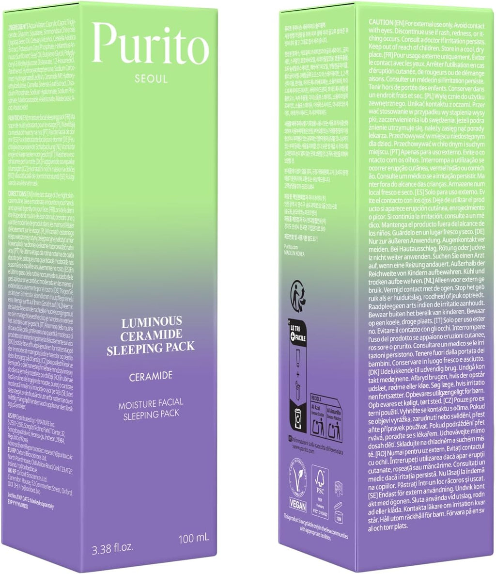 | Paquete Para Dormir Dermide CICA Barrier De 2.7 Fl.Oz/80 Ml De Ceramida Y Centella, Crema De Noche, Tipo Sensible, Paquete Hidratante