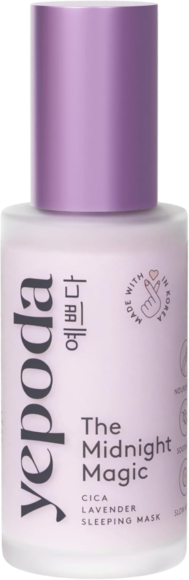 Yepoda the Midnight Magic, Mascarilla De Noche Hidratante Y Rejuvenecedora, Fórmula Nutritiva De Centella Asiática Y Lavanda, Crema Hidratante De Noche Coreana Vegana Para Todo Tipo De Pieles, 50 Ml