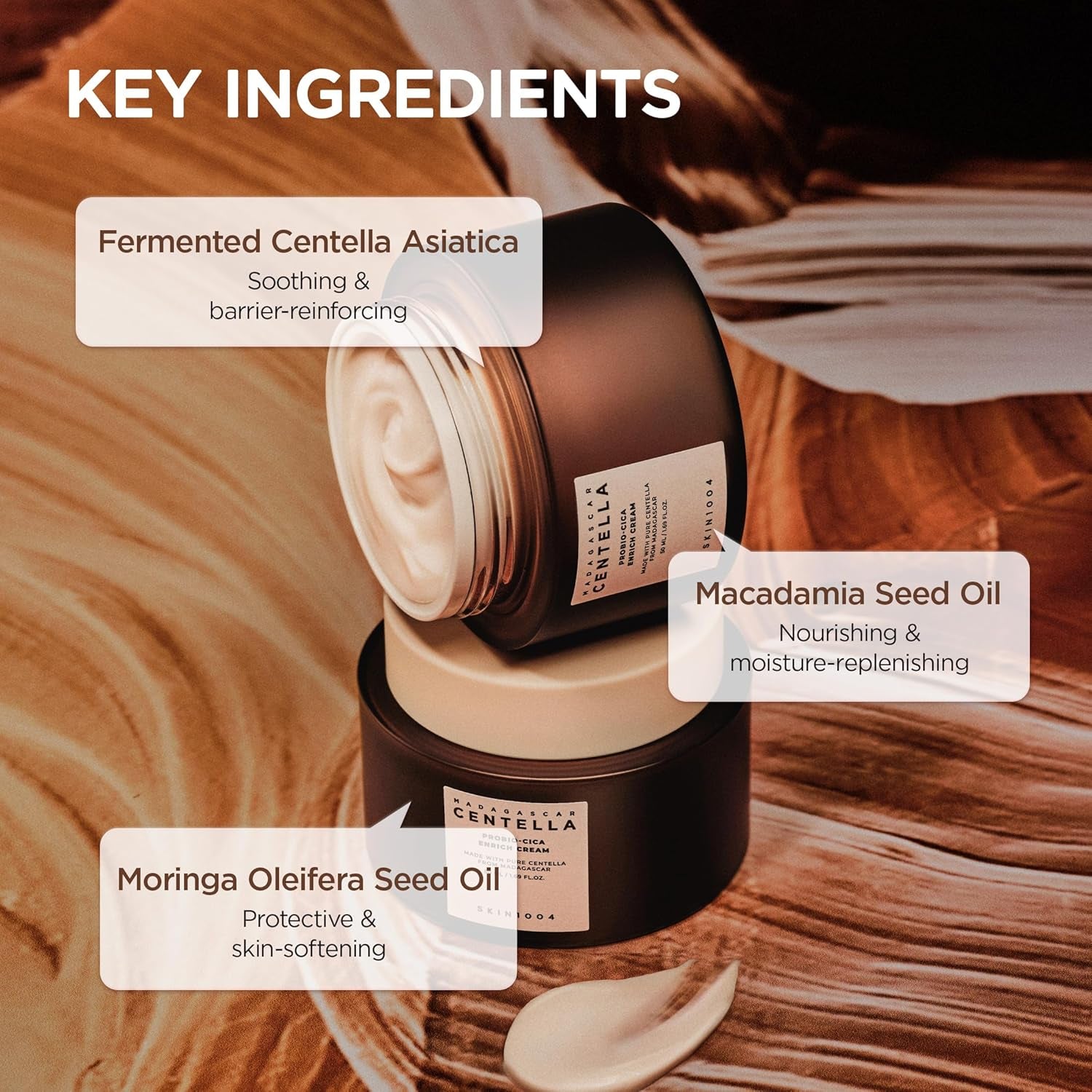 Madagascar Centella Probio-Cica Enrich Cream - Crema Facial Reparadora, 50 Ml