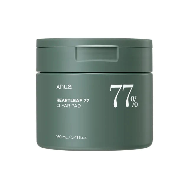 Anua Heartleaf 77% Clear Pad — Almohadillas Calmantes y Purificantes