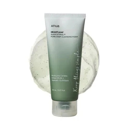 Anua – Espuma limpiadora profunda de poros con quercetinol y hoja de corazón (150 ml)
