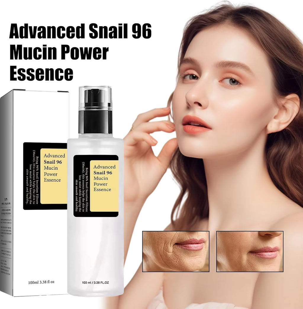 Snail Mucin Peptide Essence,Hyaluronic Acid Skin Repair Serum,Lightens Wrinkles and Dark Spots,Face Moisturizing and Hydrating