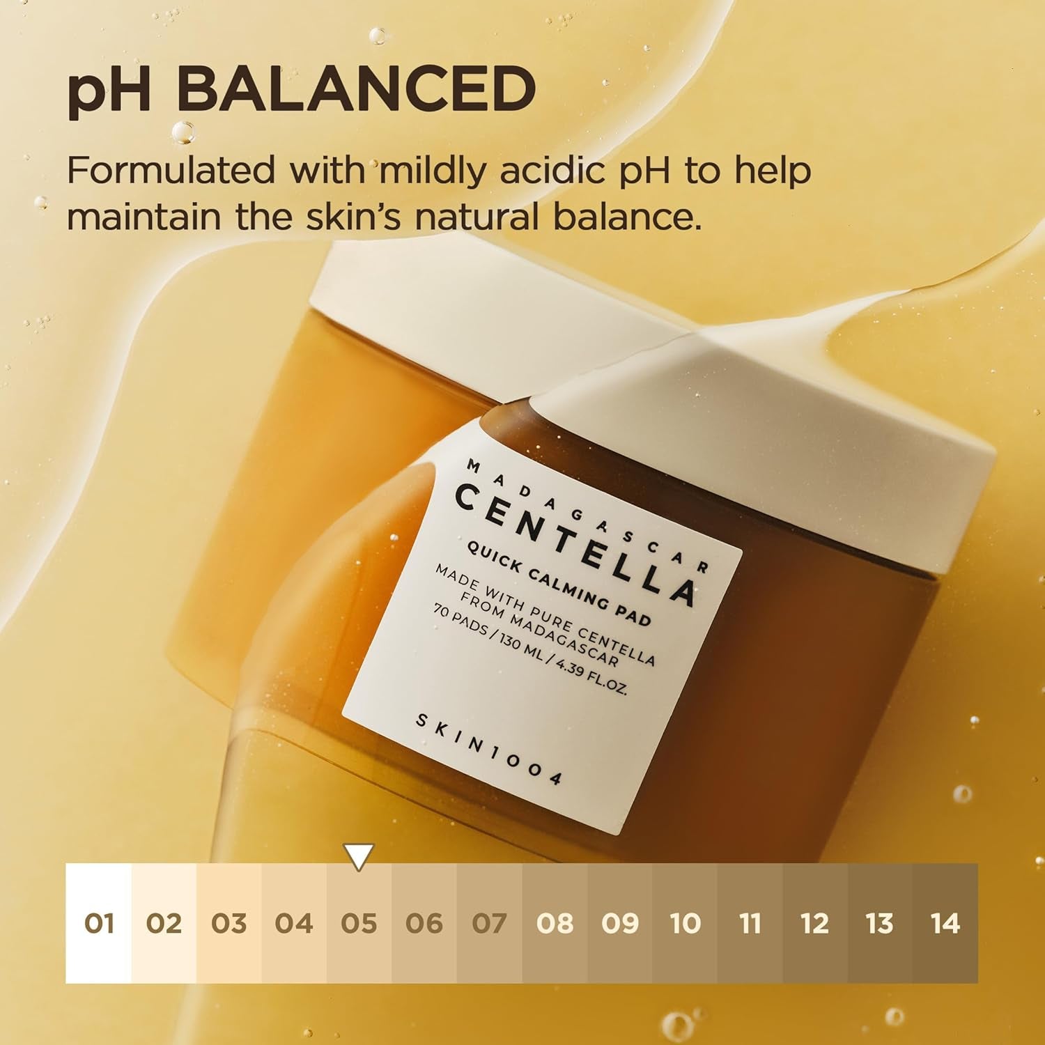 Madagascar Centella - Almohadilla Calmante Rápida, 70 Almohadillas