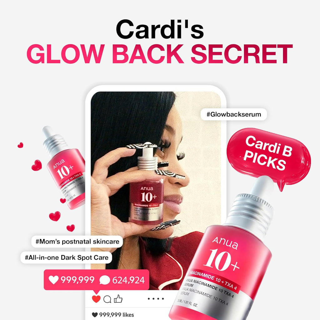 ANUA Suero Con 10% De Niacinamida Y 4% De Ácido Tranexámico, Ceramida, Ácido Hialurónico, Vitamina B12, Color Natural, Para Pieles Sensibles, Piel De Cristal Coreana, Sin Fragancia 30 Ml/1,01 Fl.Oz.