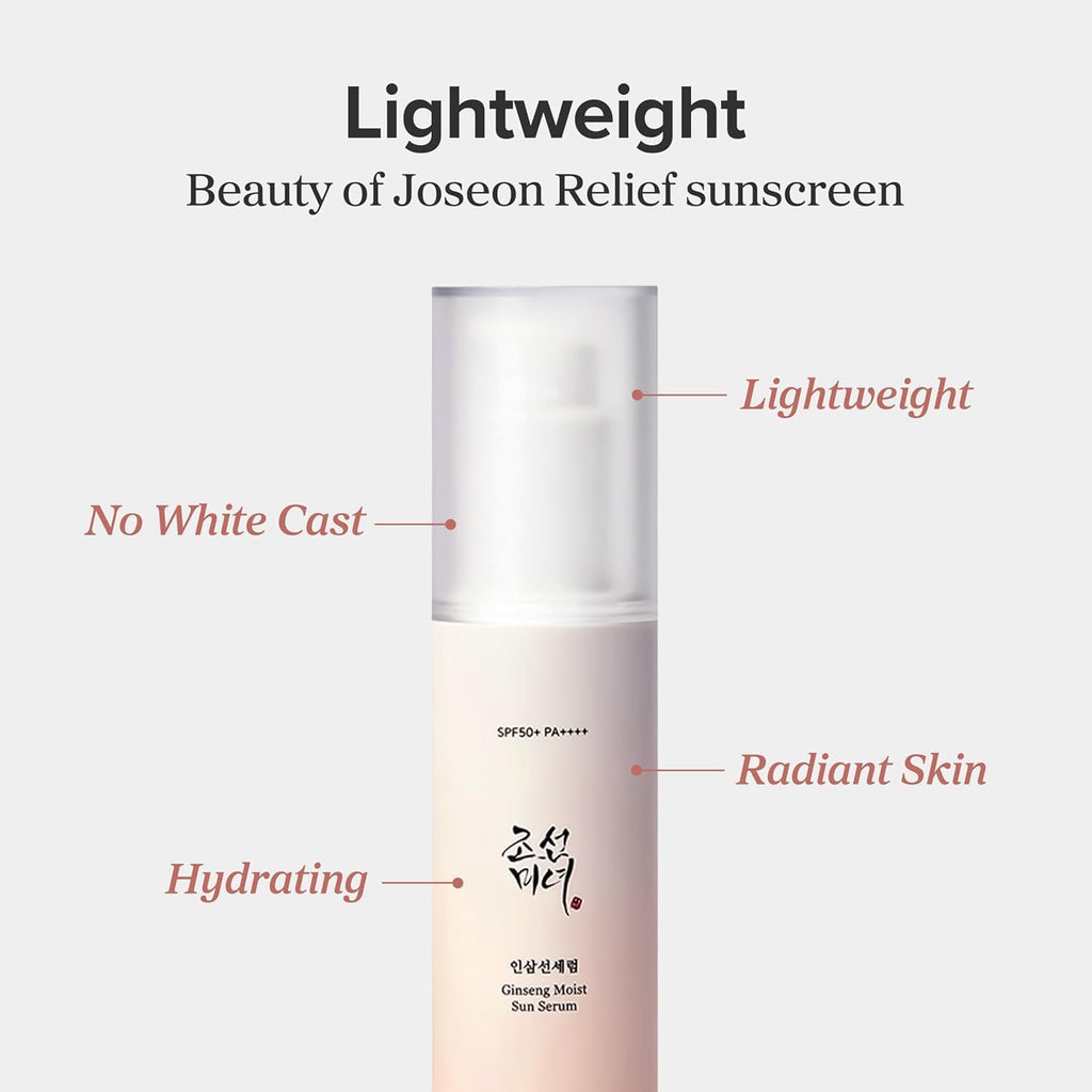 Beauty of Joseon Suero Solar Hidratante Con Ginseng (50 Ml, 1,69 Onzas Líquidas)