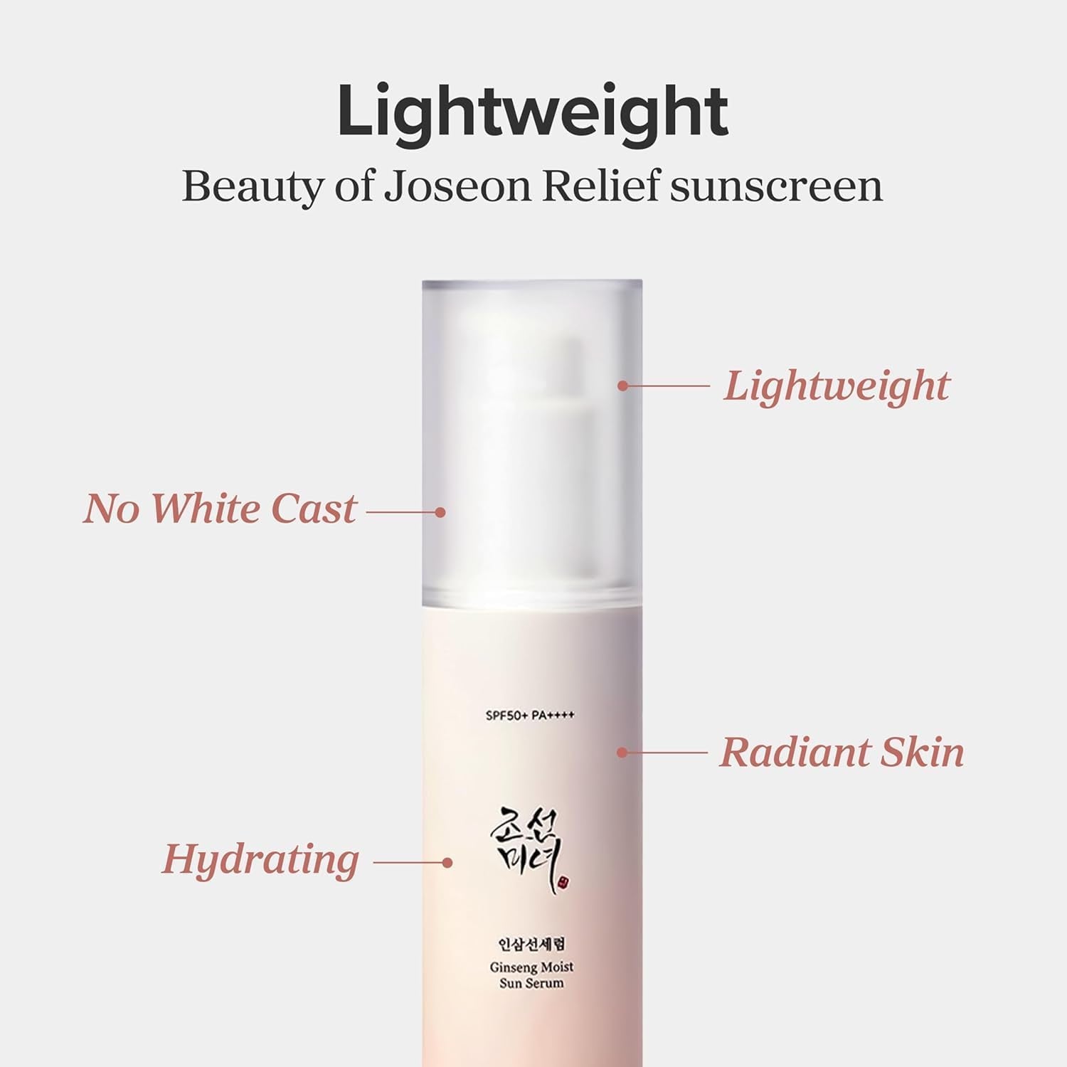 Beauty of Joseon Suero Solar Hidratante Con Ginseng (50 Ml, 1,69 Onzas Líquidas)