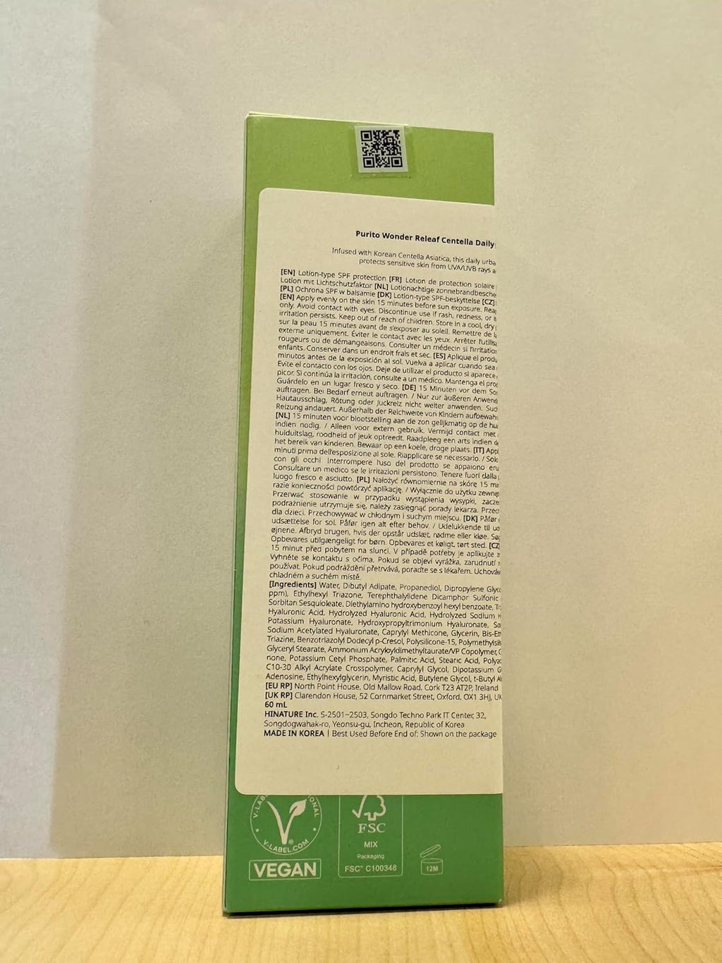 SEOUL Wonder Releaf Centella Loción Solar Diaria, SPF50+ PA++++, Centella Coreana, Sin Erosión Blanca, Calmante, Loción Solar Facial, K-Beauty