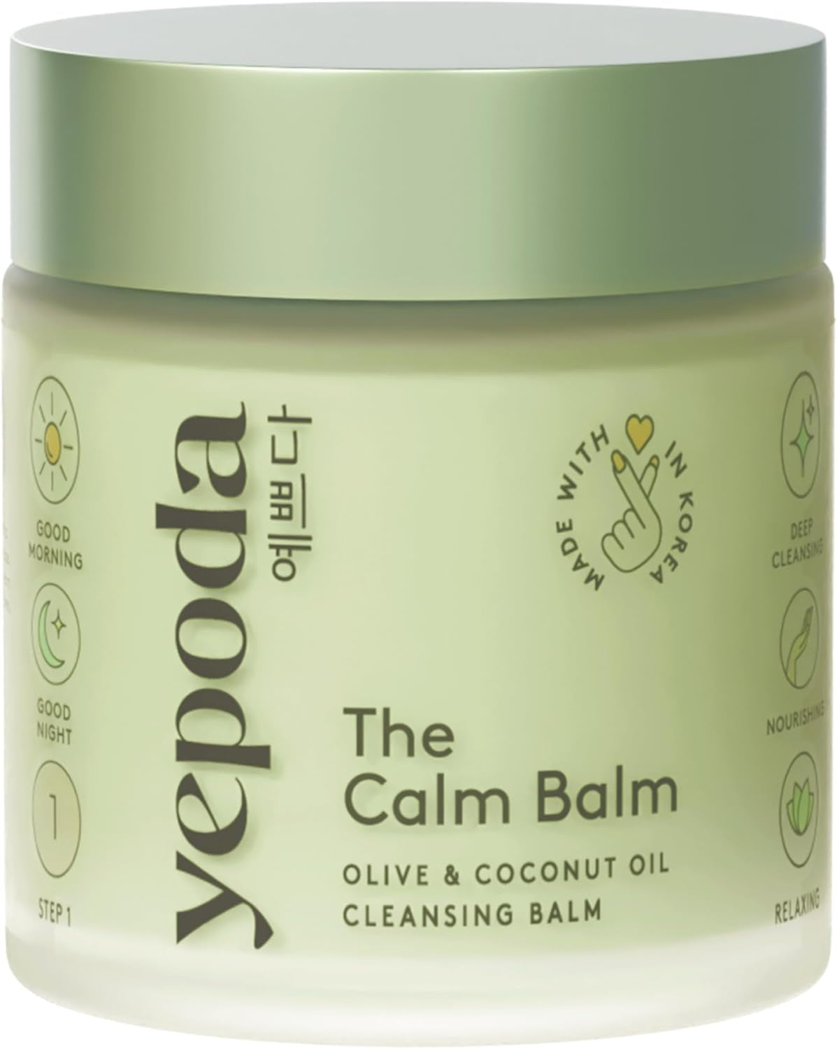 Yepoda the Calm Balm, Desmaquillante Suave Y Bálsamo Limpiador Profundo, Elimina Maquillaje Resistente Al Agua E Impurezas, Limpiador Facial Coreano Vegano Para Todo Tipo De Piel, 80 G