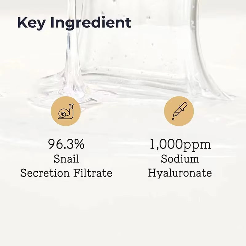 Snail Mucin Peptide Essence,Hyaluronic Acid Skin Repair Serum,Lightens Wrinkles and Dark Spots,Face Moisturizing and Hydrating