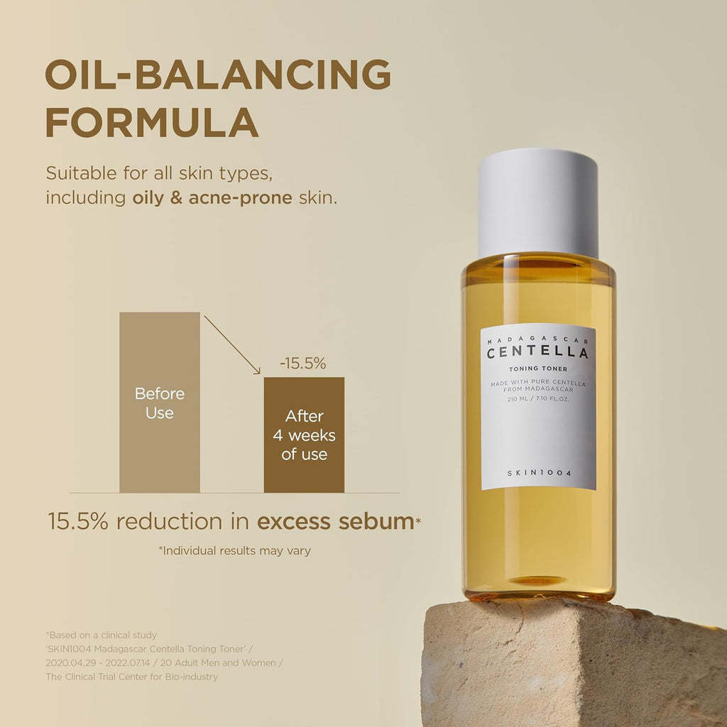 Centella Asiatica Toning Toner 13.52 Oz (400 Ml) | Centella Extract 84% | Solución Diaria De Cuidado De La Piel Para Acné Sensible a La Piel